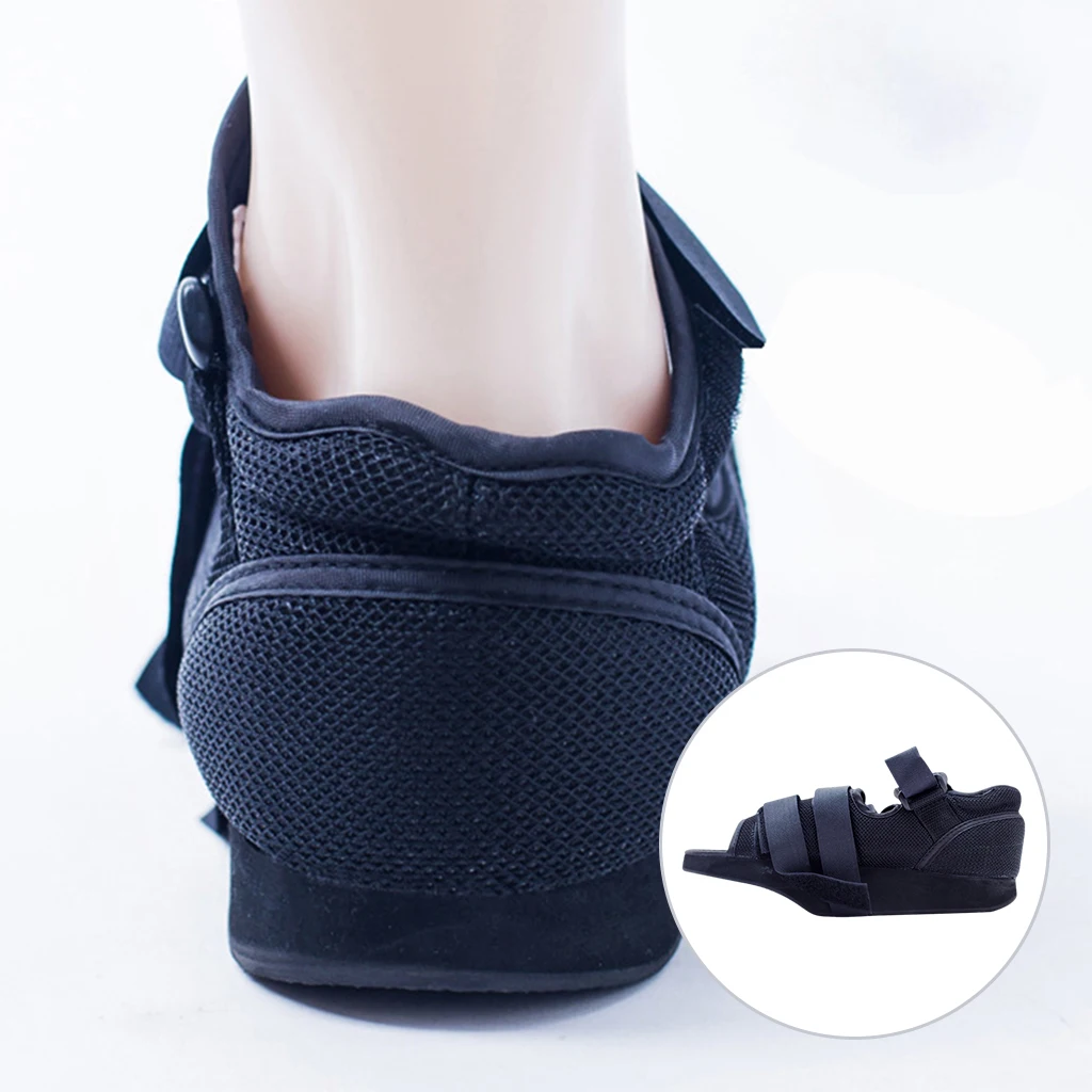 Plaster Shoes Fixed Removed Black for Postoperative Teens Women，Forefoot Pressure Relief Shoes Walking Boot Front