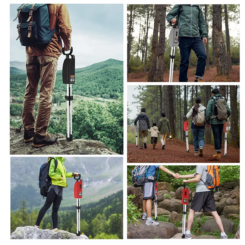Foldable multifunctional cane chair, lightweight, shock-absorbing, mountaineering, anti slip, hiking hand cane chair