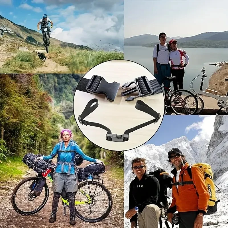 حزام حزام صدر قابل للتعديل غير قابل للانزلاق - مثبت حقيبة عالمي مضاد للانزلاق للمشي لمسافات طويلة وركوب الدراجات والجري والرياضات الخارجية. #5