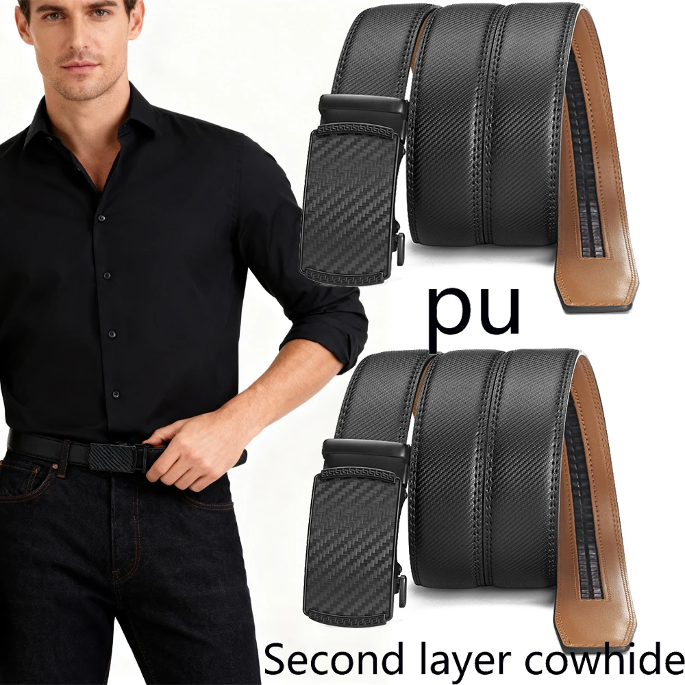 Hochwertiger Luxus-Herren-Gürtel aus echtem Leder, einfacher und modischer Business-Gürtel, geeignet für formelle Anlässe, Unisex-Geschenk