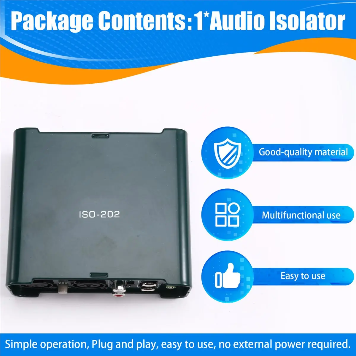 SCLS Stereo Audio Noise Isolator Signal Filter Unbalanced and Balanced Multi-Interface Mixer Noise Elimination