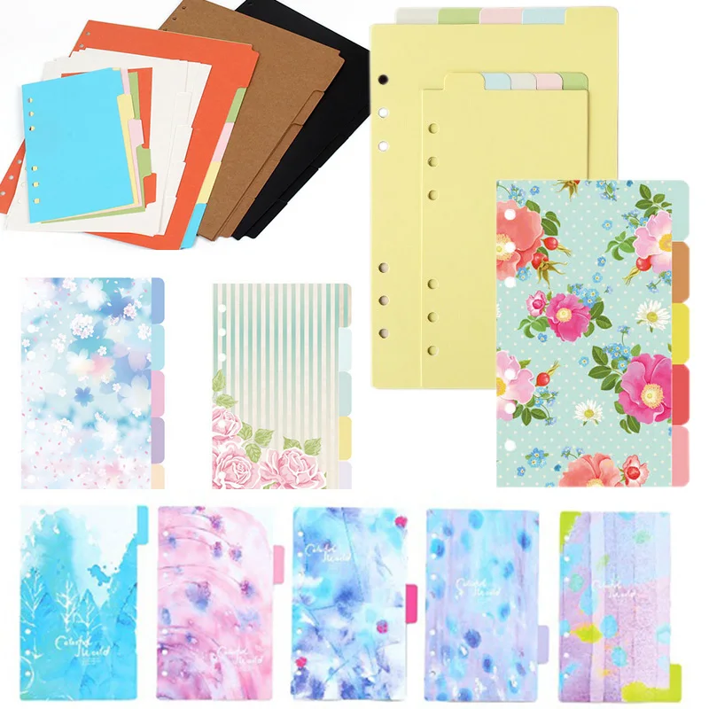 Papel para diario con carpeta de anillas A6 A5 A7 B5 A4, espiral mensual/semana/diario, relleno organizador Filofax