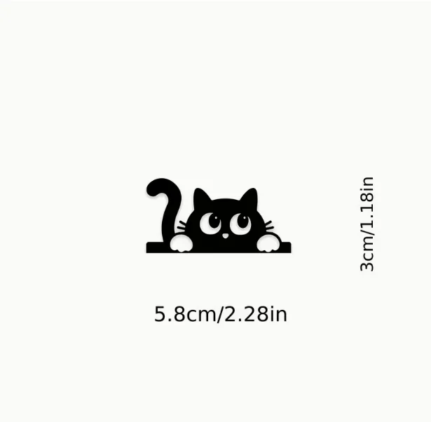 Very Cute Kitten Rearview Mirror Stickers - Suitable for Car Rearview Mirrors - Side Mirrors - Car Windows - Will Make You Smile Every Time You Look - Cute and Fun Christmas Gift