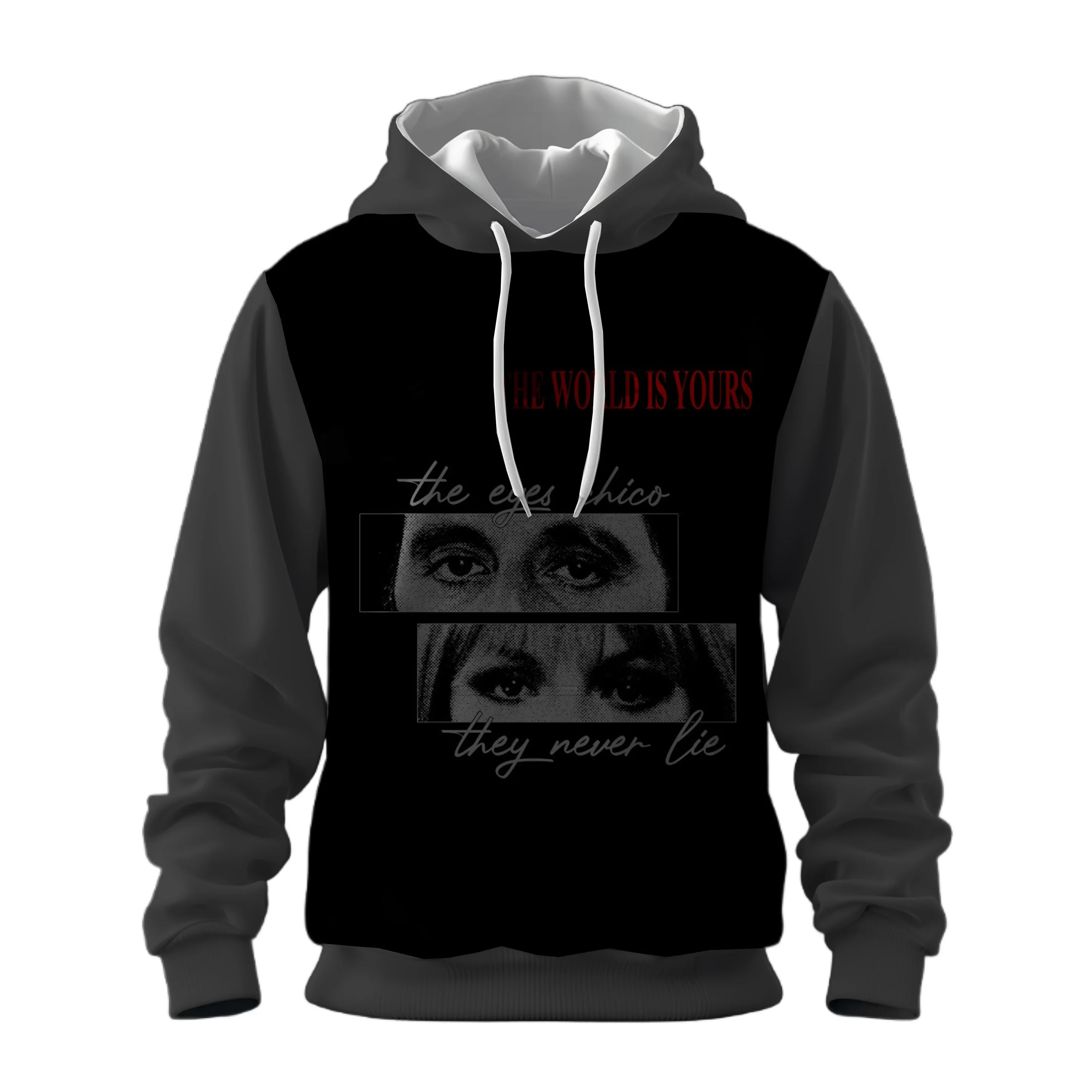 

Hot-selling autumn and winter new retro printed hooded sweatshirt men's women's children's parent-child warm fashion jumper