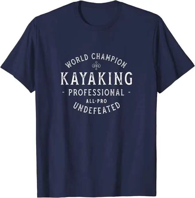 World Kayaking All-Pro Undefeated Vintage T-Shirt Unisex T-shirts Luxury Brand Fashion Couple's Cloths