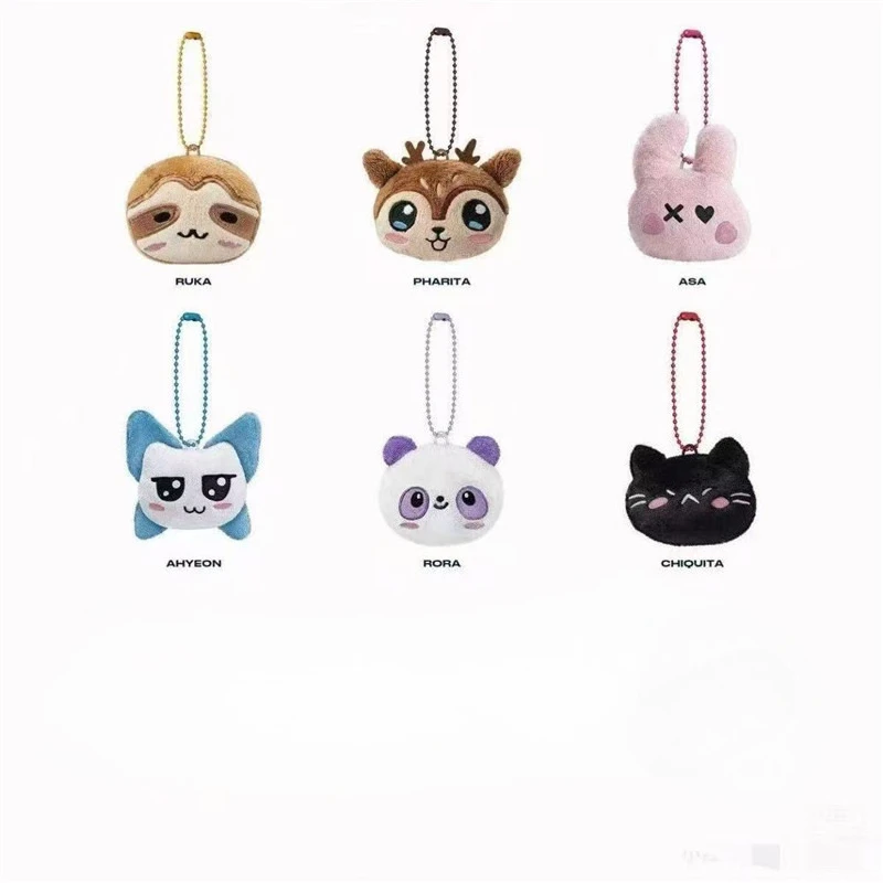 Neuer Kpop Cartoon Mini 6cm Plüsch-Anhänger Koreanische RUKA ASA Niedliche Schlüsselanhänger Taschenanhänger Charm Schmuck Accessoire Studentengeschenk