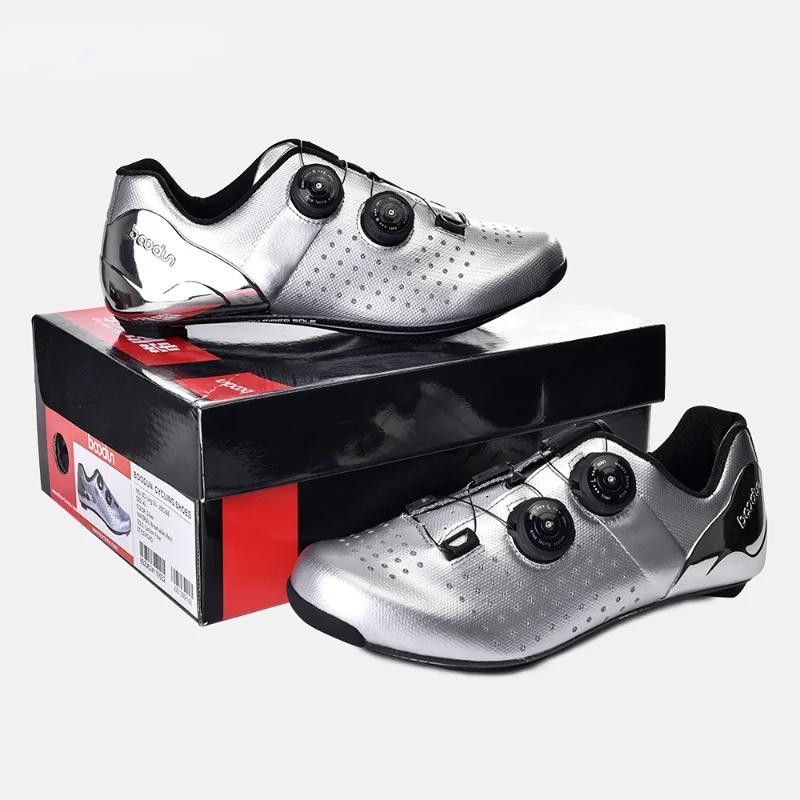 Fashion Cycling Sneaker Carbon Fiber Sole Cycling Shoes Cleat Shoes Men Breathable Racing Shoes Road Biking Footwears MTB