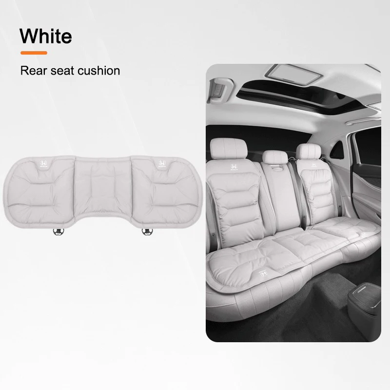Car Breathable Seat Cushion Velvet Pads Rear Seat Cover Stickers For Honda Mugen Power Civic Accords CRV Hrv Jazz CBR VTEC VFR image 3