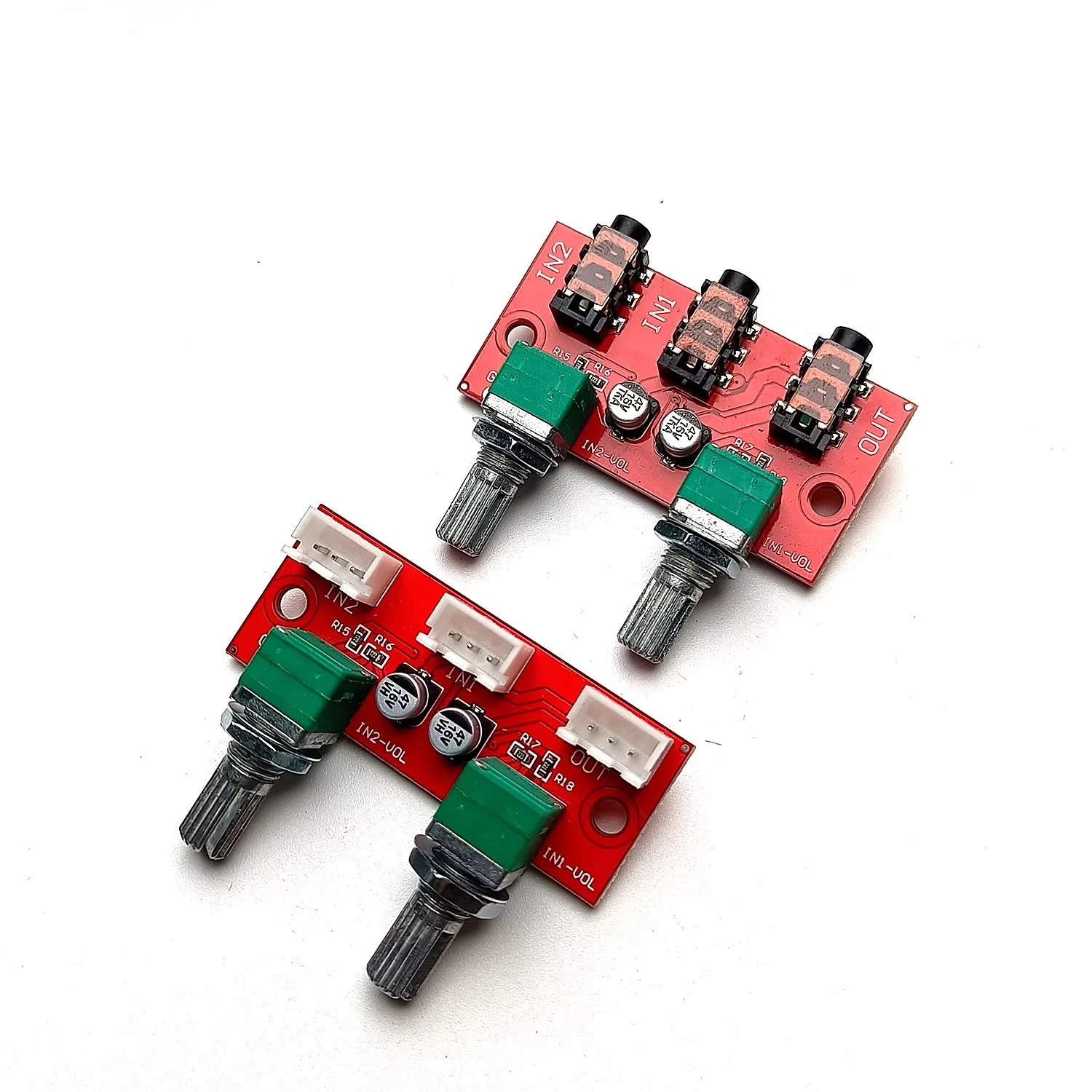 Two channel passive mixing board 3.5 headphone jack with two inputs and one output, no power supply required
