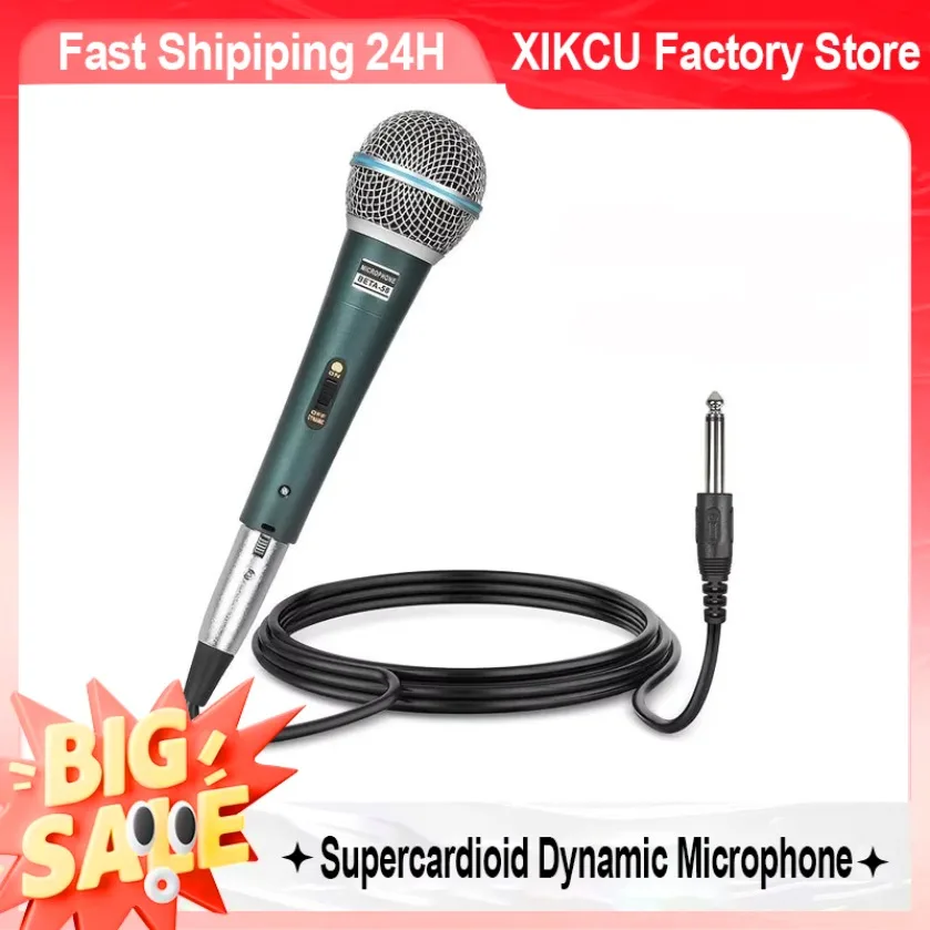 Professional Supercardioid Dynamic Microphone For Stage Singing Wired Microphone for Karaoke BBOX Recording Vocal