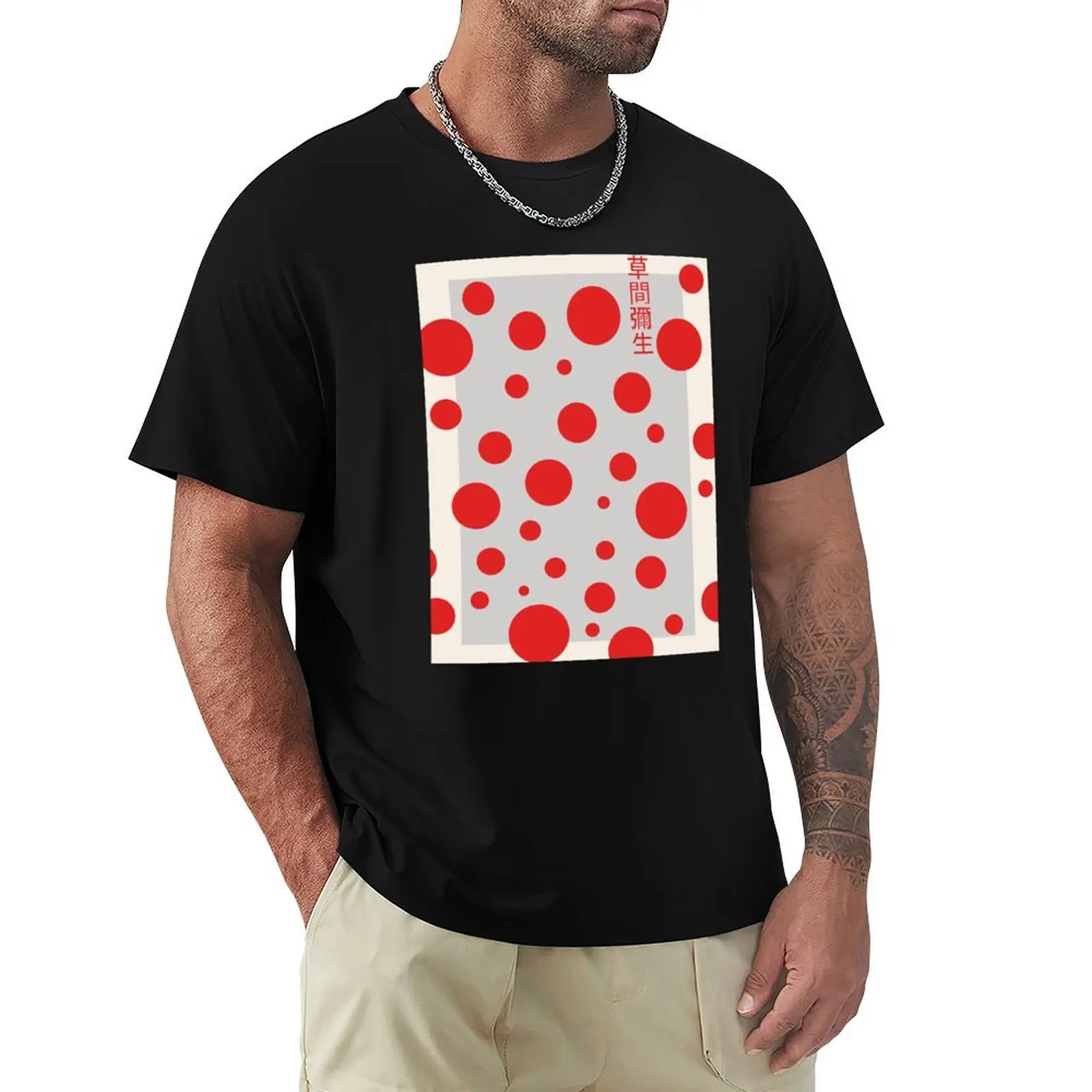

Yayoi Kusama Red Dots T-Shirt Halloween Casual T-Shirt