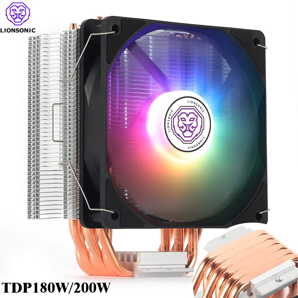 tubos de calor pwm pinos 120 mm rgb ventilador de pc intel lga 1700 1200 1150 1155 1356 2011 x79 x99 amd am4 6 01