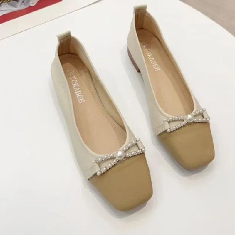 

Французские туфли на плоской подошве со стразами, жемчугом, оксфордской подошвой, квадратным носком, неглубоким горлышком, модные женские лоферы