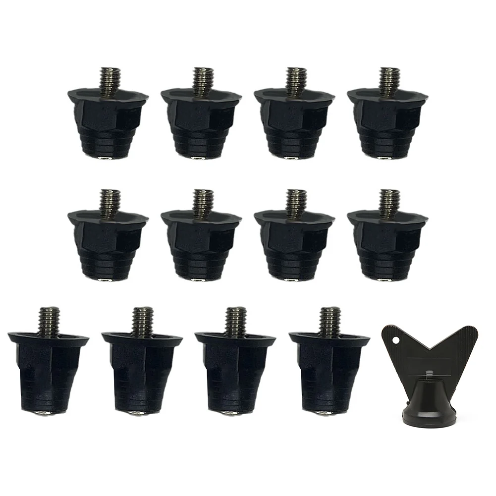 12pcs 축구 부츠 스터드 13mm 16mm M5 축구 운동화 클리트 미끄럼 방지 나사 나사 교체 스파이크 축구 스터드 ﻿