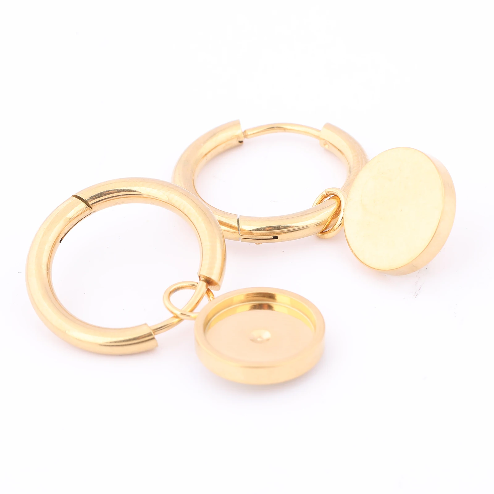 6 pcs Bahan Dasar Anting Hoop - Wrap Ring Gold ulasan dan harga