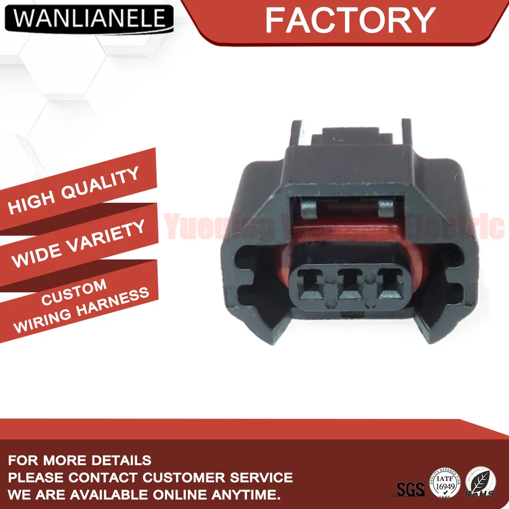 Replacement for Yazaki 7223-6536-30 58 Connector W Type Rear Holder TPA Lock 3 Pin Fit 7122-1834-40 7223-1834-40 Housing Black