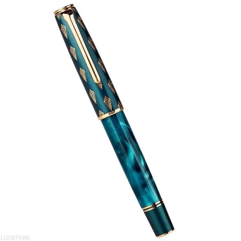 Hongdian N7 Beautiful Fountain Pen Blue EF/F 0.38/0.5MM Writing Ink Pen Smooth Writing Office Gift Stationery School Supplies