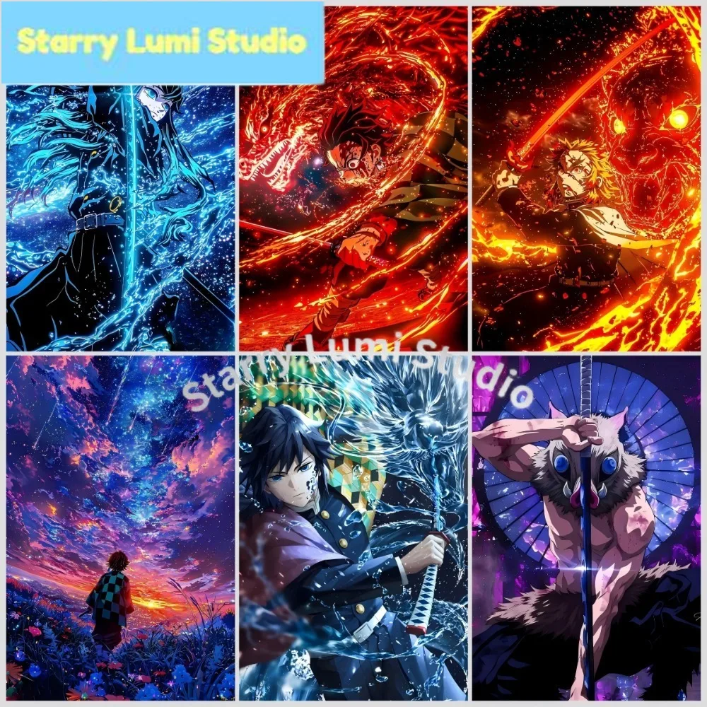 

Epic Demon Slayer Anime Breathing Style Effect Diamond Art Kit, DIY Craft for Home Wall Decor, Unique Gift for Enthusiasts