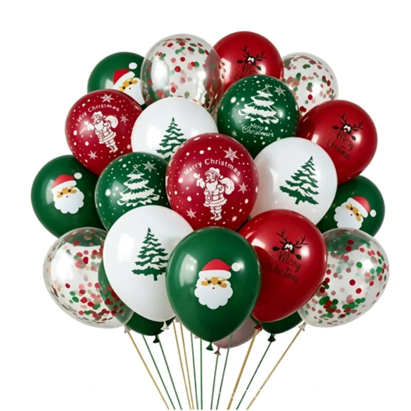 30 pieces of mixed-color latex balloons set for decoration and arrangement for Christmas and Halloween parties.
