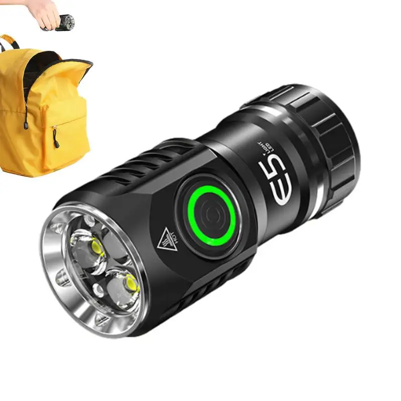 High Lumen Flashlights Rechargeable Led Torch With Lanyard Super Bright Portable Led Torch With Lanyard 5 Light Mode For Camping