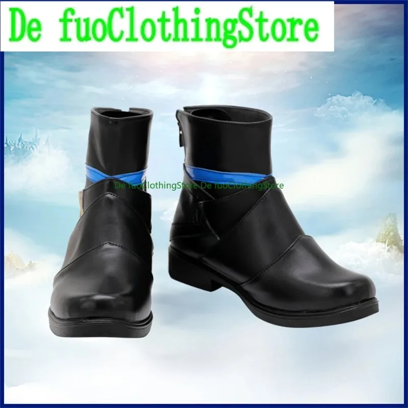 Defuo Genshin Impact Dainsleif Scarpe Cosplay Stivali Gioco Anime Gioco di ruolo Puntelli per feste di Halloween Scarpe Stivali