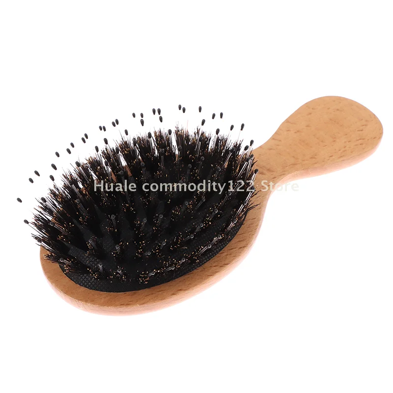 

Hair Brush Boar Bristle Massage Comb Anti-static Hair Scalp Paddle Brush Styling Detangling Straighten Comb Mini Air Bag Comb