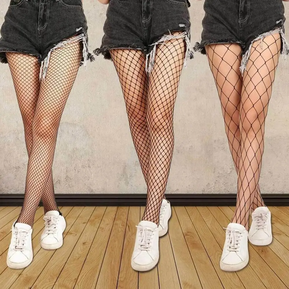 Women's Sexy Mesh Stockings Black Shaping Pantyhose Fashion Fishnet Stockings Thigh High Stockings