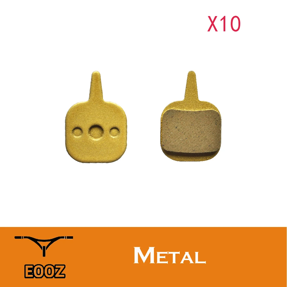 EOOZ 10 Pairs Metal Bicycle Metallic disc Brake Pads For Tectro Gemini / Novela / IO N11.11