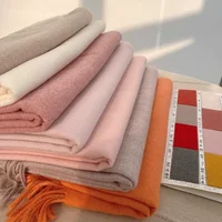 High Quality Cashmere Scarves Women 2024 New Winter Thicken Warm Soft Pashmina Shawls Wraps Solid Female Wool Long Tassel Scarf - Image 3
