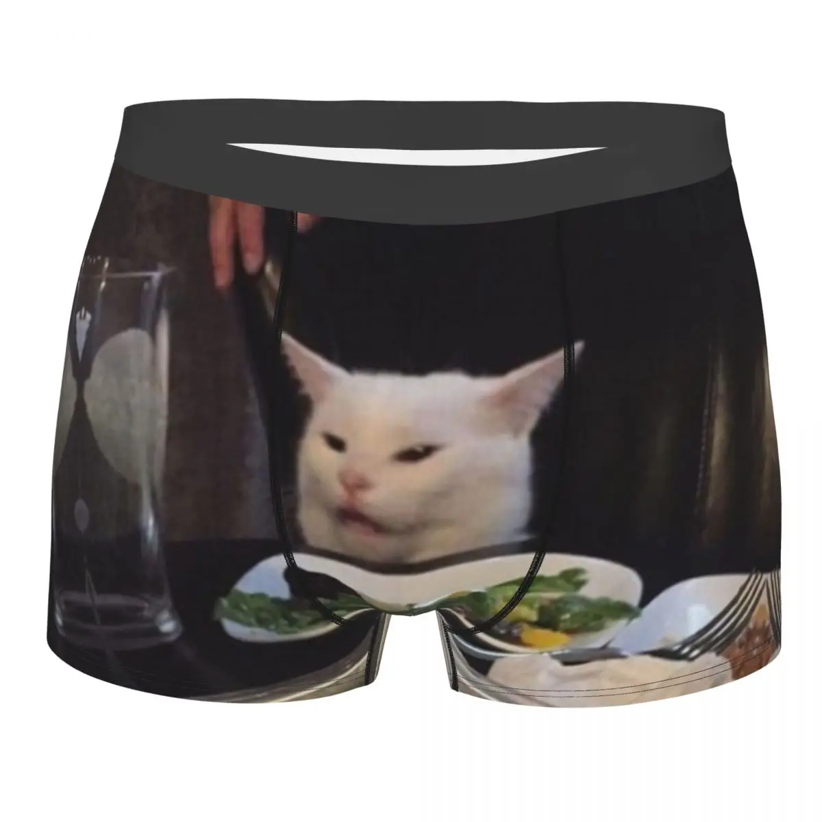 Custom Fashion Salad Cat Meme Boxers Shorts Panties Men\'s Underpants Comfortable Briefs Underwear