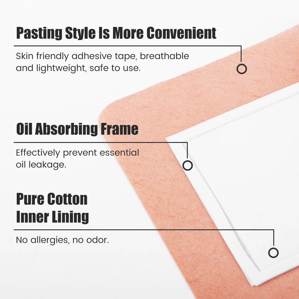 10Pcs Castor Oil Pack Wrap Stickers Castor Oil Packs Kit for Liver Detox Absorbent Self-Adhesive Castor Oil Wrap Organic Cotton
