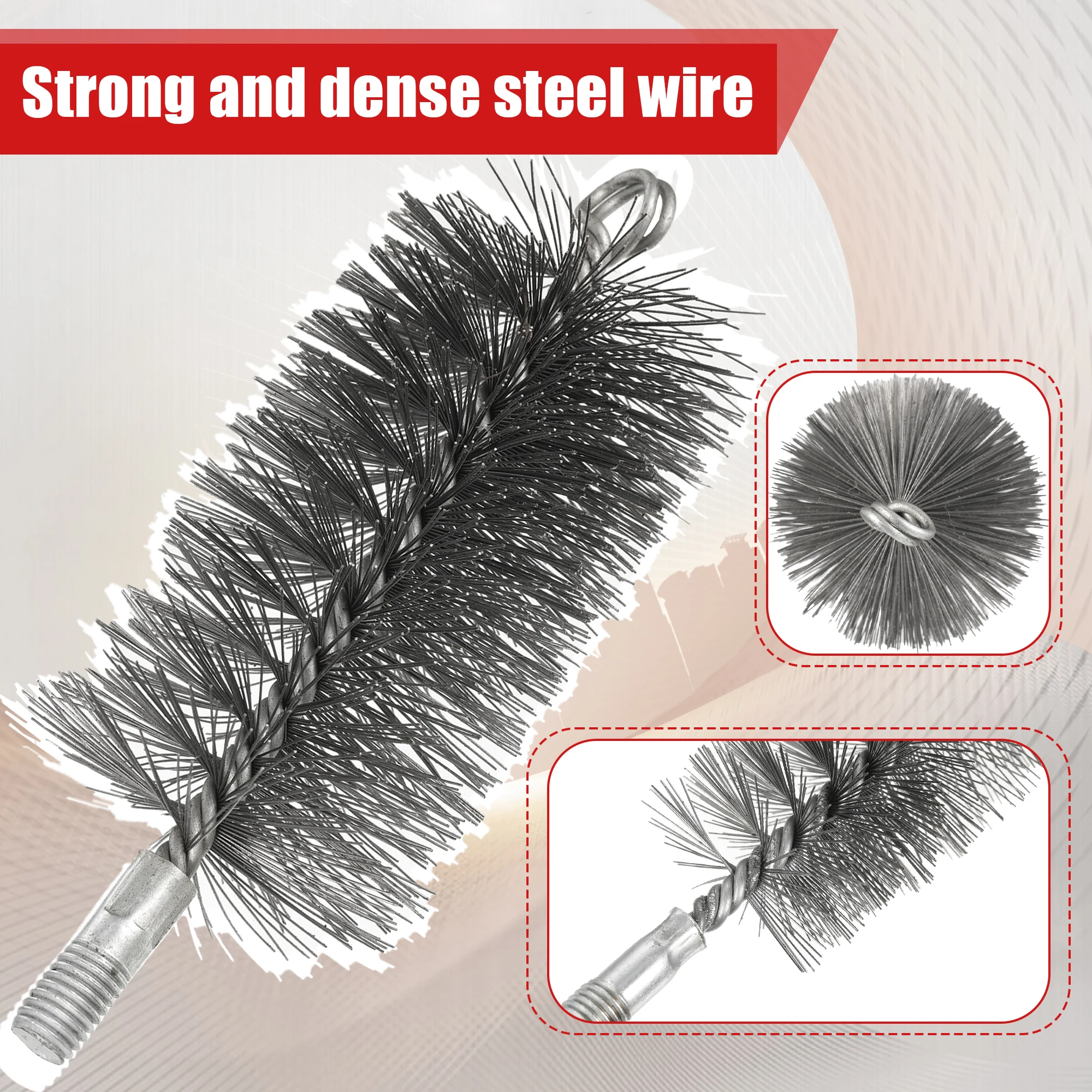 

3piece Suitable For Various Occasions Round Steel Wire Fireplace Flue Pipe Brush With Confidence