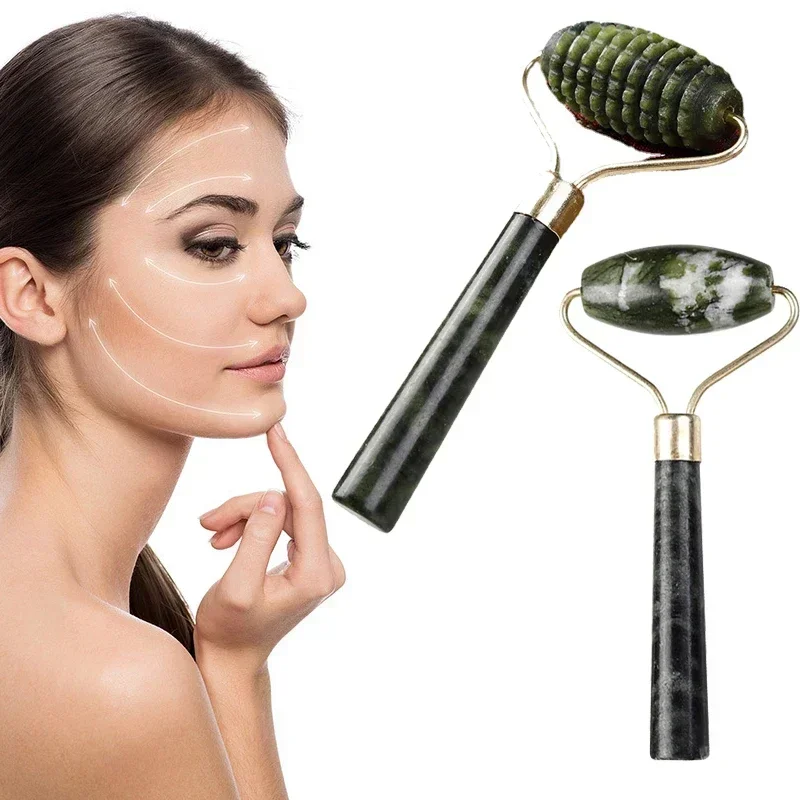 Face Massager Roller Gua Sha Jade Store Scraper Roller Massage for Facial Gouache Lift Body Slimming Guasha Neck Skin Care Tool