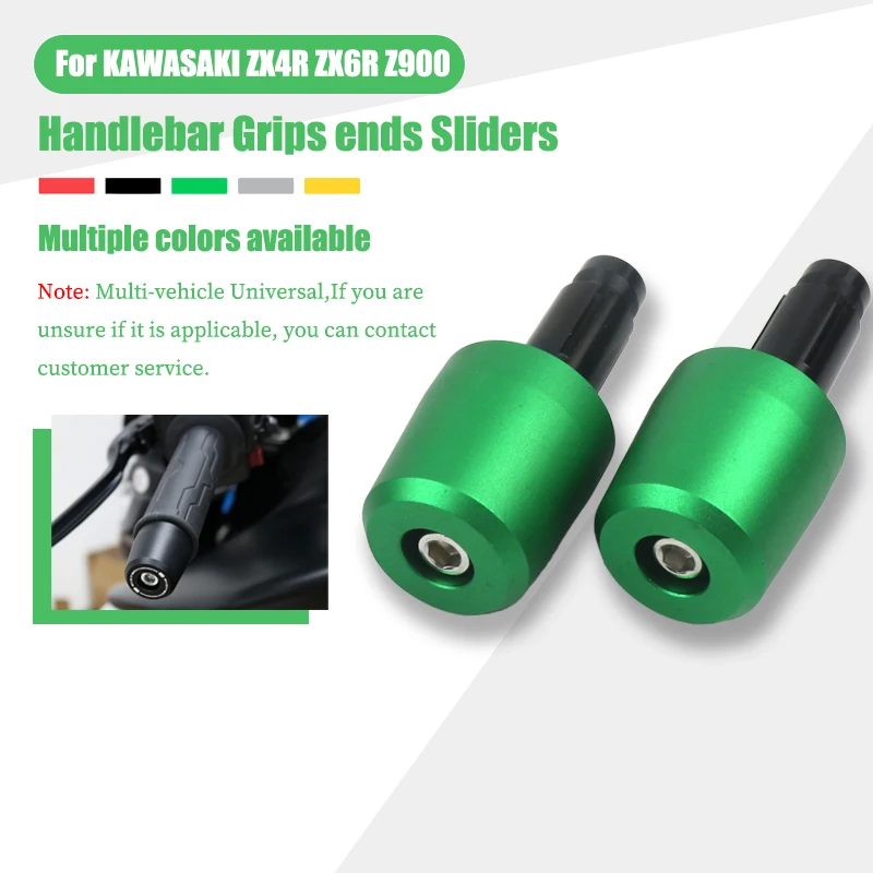 For KAWASAKI ZX4R ZX4RR ZX6R 25R Z900 Motorcycle Handle Bar End Handlebar Grips ends Sliders Cap Plug Slider Counterweight cover