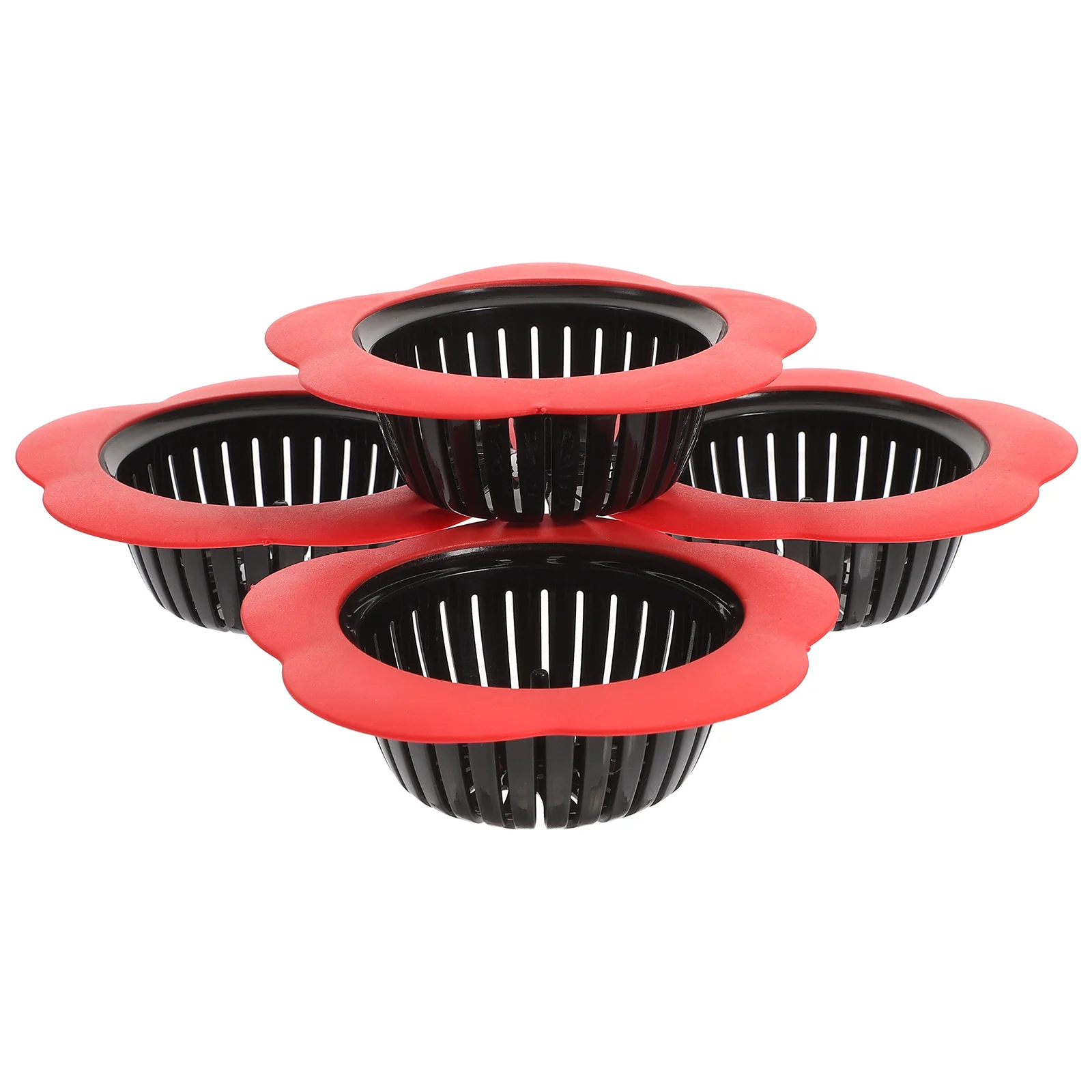 4 قطعة بالوعة المطبخ استنزاف تصفية مصفاة متينة الشعر الماسك للاستخدام المنزلي كبير واسعة حافة مصفاة حوض المطبخ