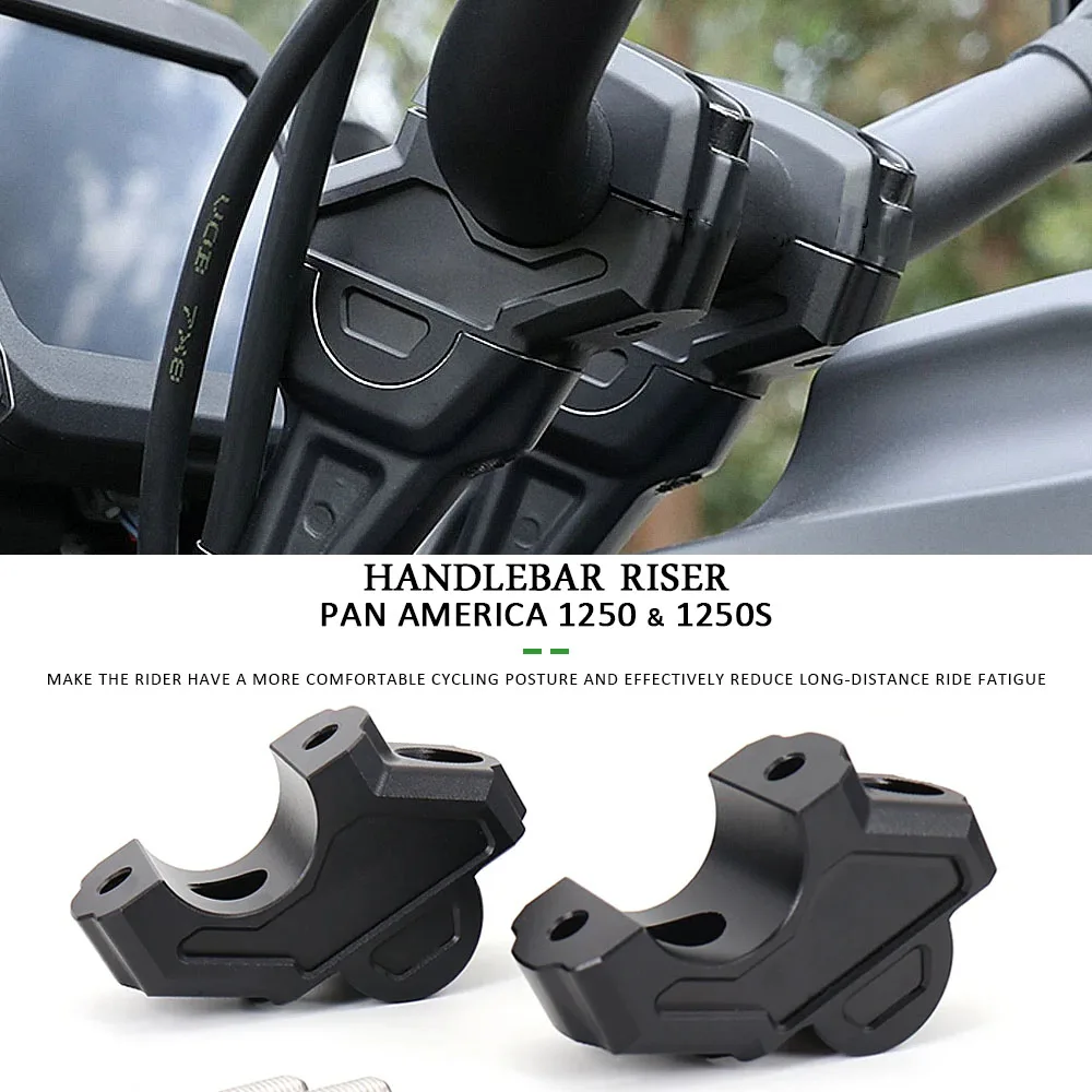 

Motorcycle Accessories Handle Bar Riser Clamp Extend Handlebar Adapter Mount For RA1250 PA 1250 Pan America 1250 S Special 2021-