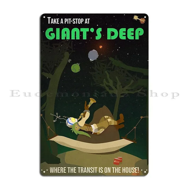 Giant S Deep Travel Poster Metal Plaque Poster Design Mural Kitchen Cave Wall Decor Tin Sign Poster