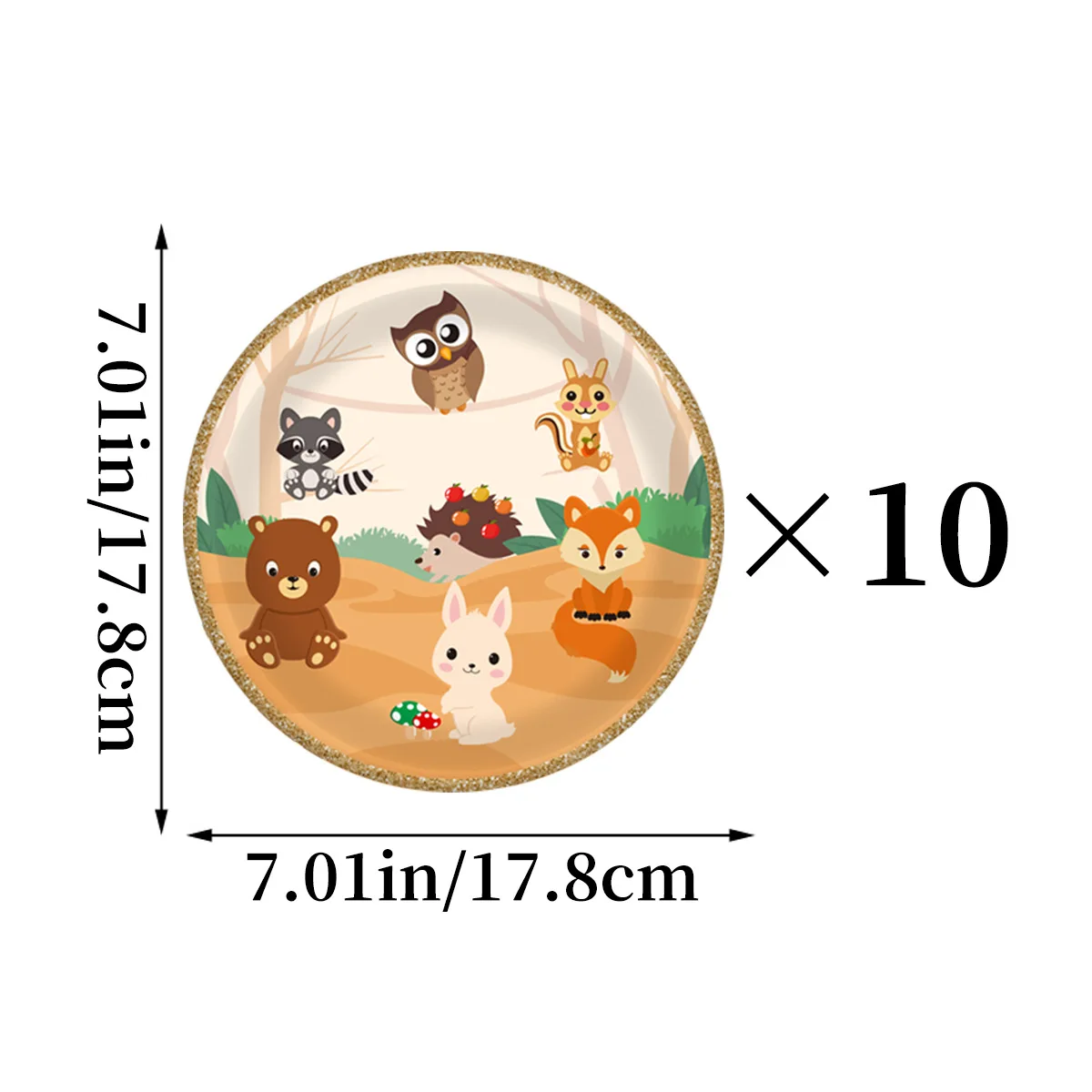 Woodland Animal Party Supplies Paper Plates Napkins Cups Banner Foil Balloons Cake Toppers Hats Jungle Theme Birthday Decors
