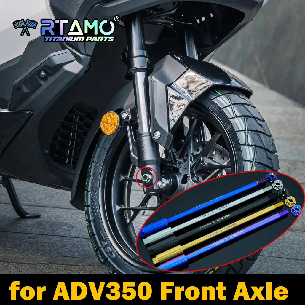 

RTAMO Titanium Axle Motorcycle Front Shaft with Nut for Honda ADV350