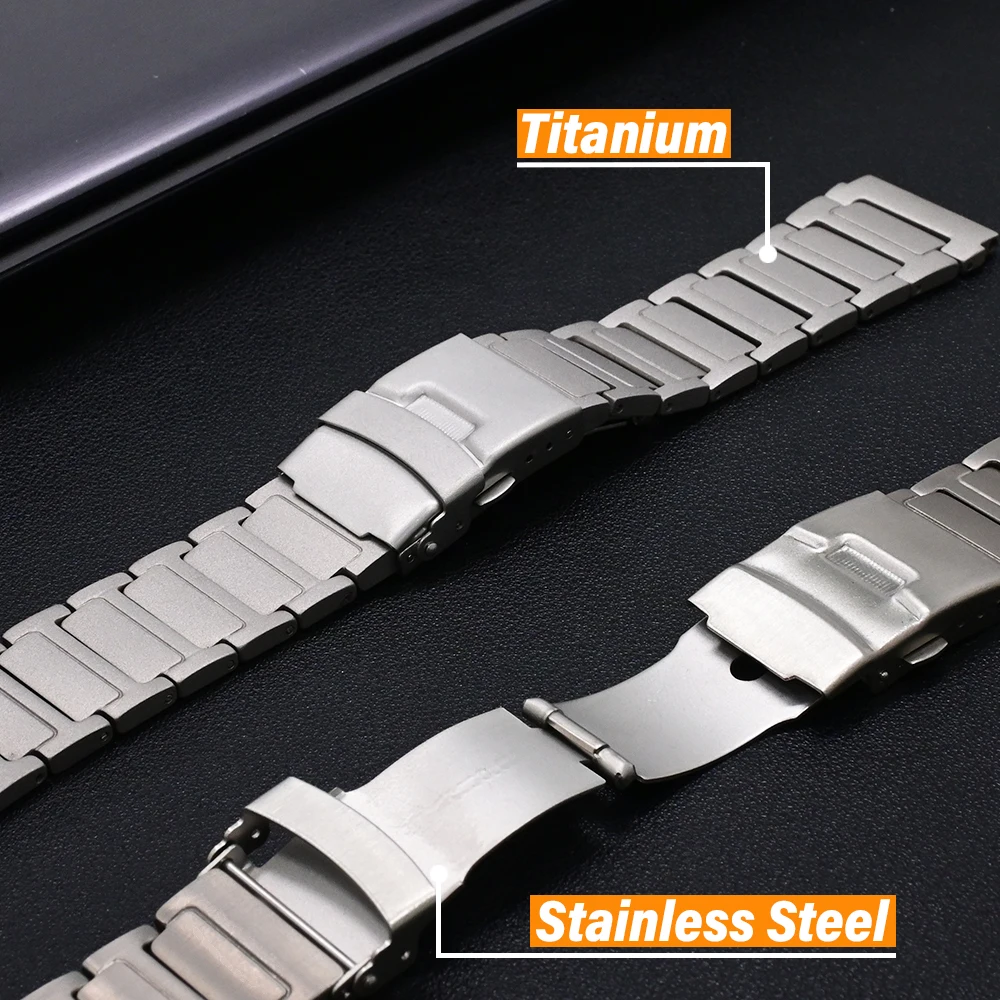 Men Titanium Band for Amazfit Balance GTR 4/3/2 Oneplus Watch 2 2R Luxury 22mm Wristband for Huawei GT 5 4 3 46mm Watch 4 4 Pro