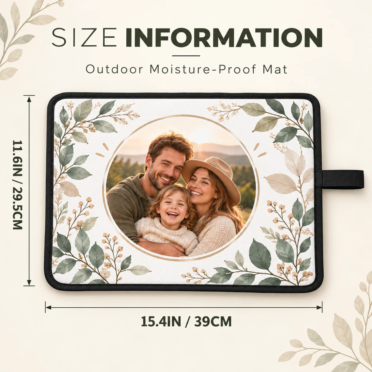 Custom Mats Outdoor Moisture Proof Mat Foldable Camping Pad Made of White Yarn Card Imitation Silk Cotton PEVA Film Portable