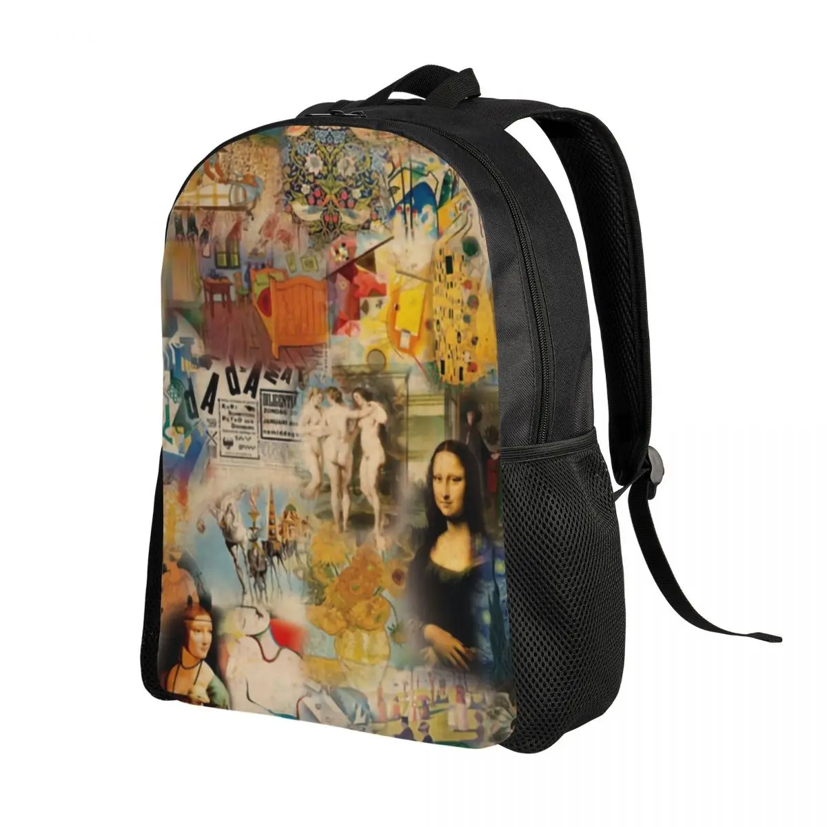 Van Gogh History Of Art Backpack for College School Student Bookbag Fits 15 Inch Laptop Da Vinci Mona Lisa Picasso Painting Bags