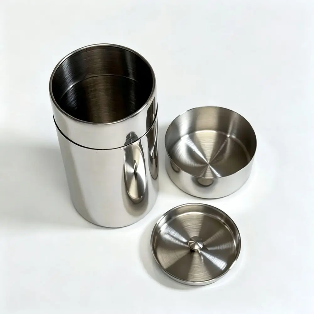 Durable Metal Tea Storage Jar Airtight Food Container For Coffee Beans Loose Leaf Office Home Travel Hiking Gear