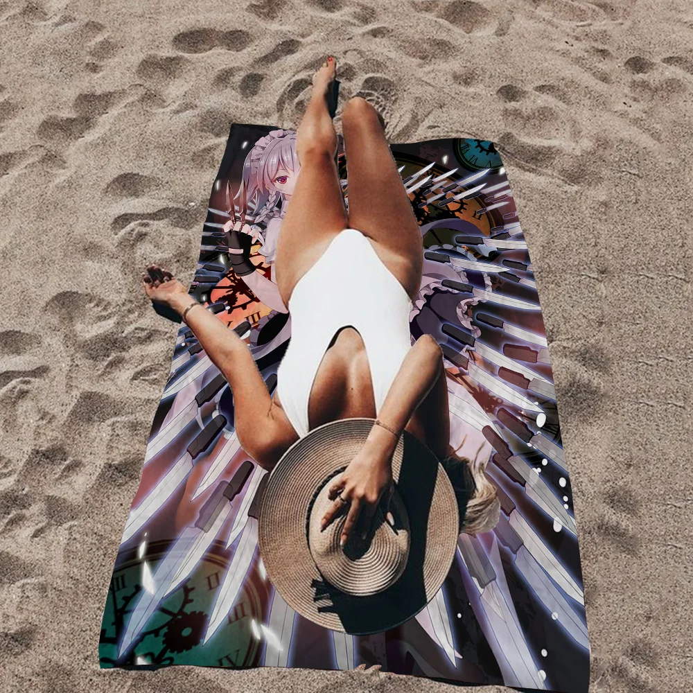 

Touhou Project Izayoi Sakuya Microfiber Beach Towel Absorbent Quick Dry Soft Yoga Swimming Resort Mountain Climbing Towel