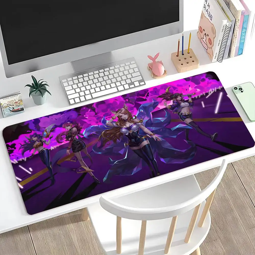 Anime K-KDA Virtual Idol Mousepad Non-slip Suitable For Office Computers Laptops E-sports Game Desk Mats XXL Keyboard
