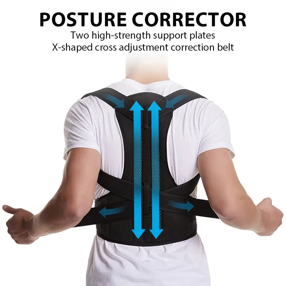 

Back Posture Corrector Adult Back Support Shoulder Lumbar Brace Health Care Support Corset Back Belt Reinforced Belt Lumbar Hot