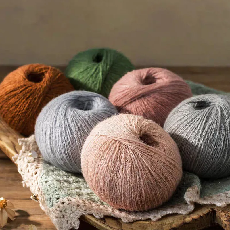 50g Wool Yarns Alpaca Wool Yarns Merino Wool Alpaca Nylon Blended Yarn for DIY Crafts