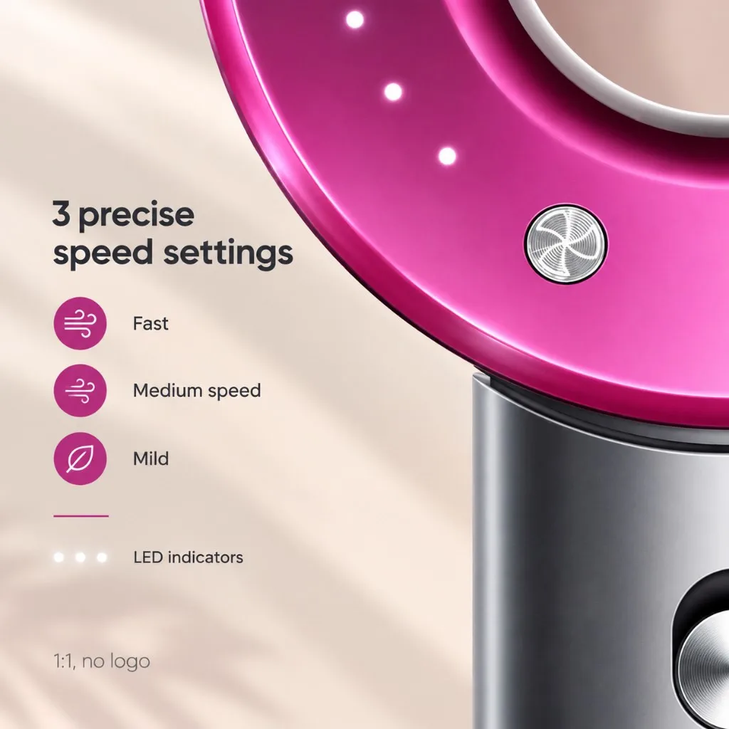 Super Fast Hair Dryer with Ionization Function 5 in 1, 220V, Professional Hair Care, 1600W, Powerful Fan, Salon Style