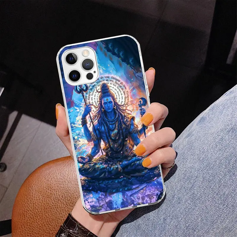 Lord Shiva Hindu God Buddha India Phone Case For Apple iphone 16 15 14 13 12 11 Pro Max SE X XS XR 7 + 8 Plus Print Soft Cover F