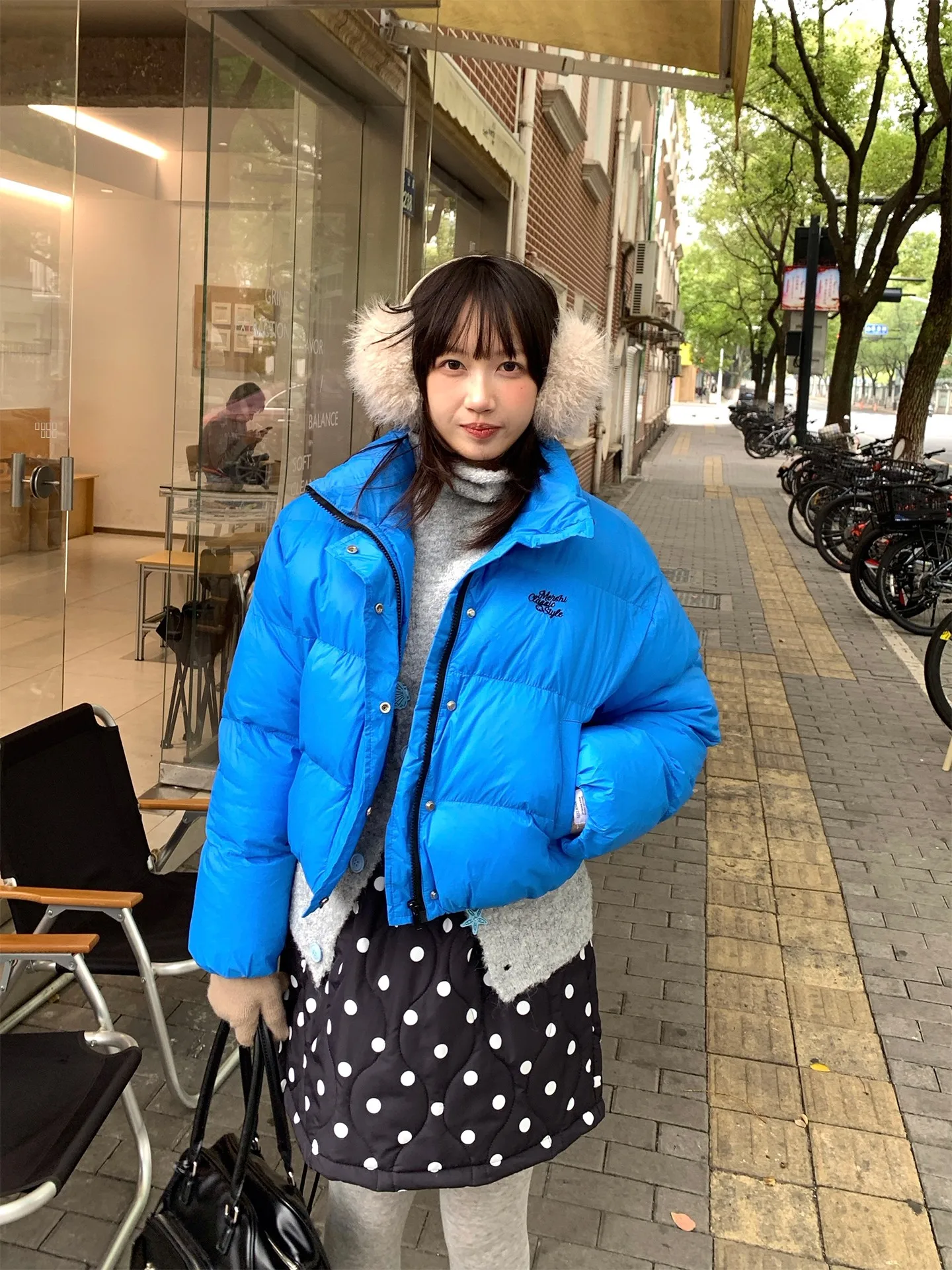 

Korean Sle Simple Embroidered Stand Collar Cotton Jaet Outerwear Loose Versatile Windproof Warm Bread Sle Women's Coat